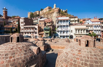 Abanotubani distriktet i Tbilis - hovedstaden i Georgien