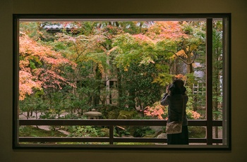 Udsigt til haverne fra Adachi Museum of Art i Matsue - Japan