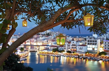 Aftenstemning i Agios Nikolaos på Kreta