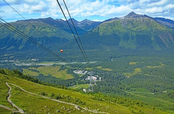 Kabelbanen Alyeska Aerial Tramway fra byen Gridwood - Alaska