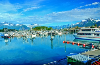 Havnen i kystbyen Valdez ved Prince William Sound - Alaska