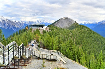 Sulphur Mountain Boardwalk - gangbro fra Banff Gondola Summit - Banff National Park, Alberta, Canada