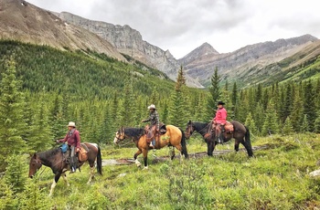 På ridetur, Banff i Alberta - Canada