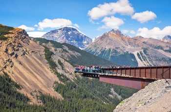 Columbia Icefield Skywalk i Jasper National Park, Alberta i Canada