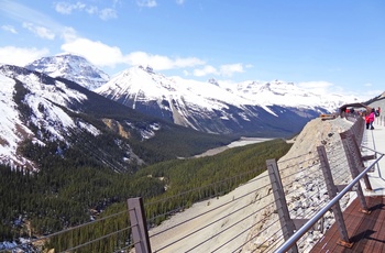 Columbia Icefield Skywalk i Jasper National Park, Alberta i Canada