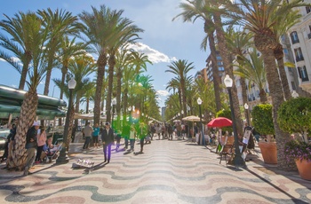 Promenaden Paseo de Explanada i Alicante, Spanien