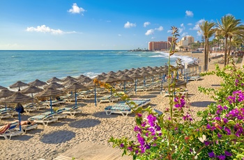 Stranden i Benalmadena Costa, Andalusien