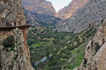 Udsigt fra El Caminito del Rey, Andalusien