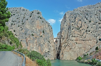 El Chorro Nationalpark - vej og flod, Andalusien