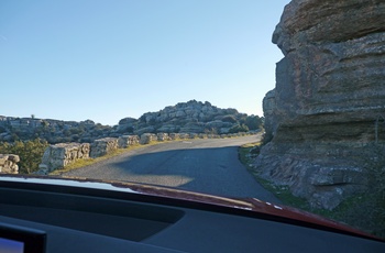 På vej til naturreservatet El Torcal, Andalusien