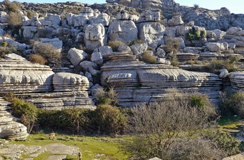 Klippeformationer i naturreservatet El Torcal, Andalusien