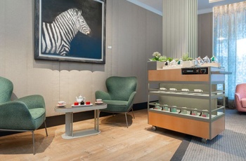 Andorra, Andorra la Vella - Plaza Hotel kaffe om eftermiddagen