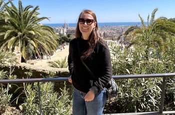 Anne-Dorthe i Park Güell i Barcelona