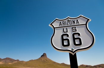Route 66 skilt i Arizona