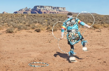 Traditional Navajo indianer Hoop dans - Arizona i USA