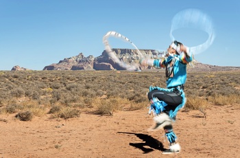 Traditional Navajo indianer Hoop dans - Arizona i USA