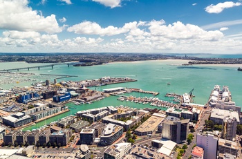 Udsigt til Aucklands havnefront - New Zealand
