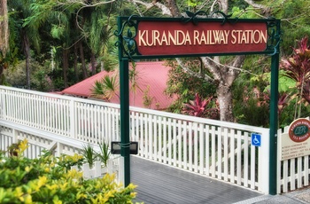 Togstationen i Kuranda - Queensland i Australien