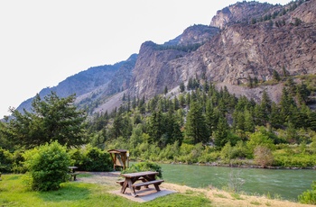 Picnic område ved Seton Lake nær Lillooet - British Columbia