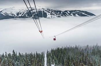 Kabelbanen Peak to Peak Gondola mellem Whistler og Blackcomb Mountain - British Columbia