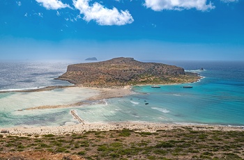 Udsigt over Balos-lagunen og Gramvousa-halvøen, Kreta - Grækenland