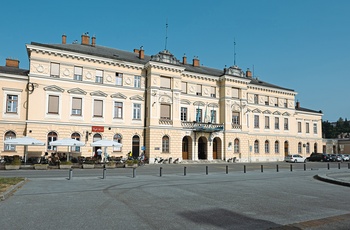 Banegården i Nova Gorica i Slovenien