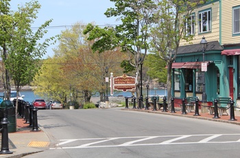 Stemning i Bar Harbour, Maine i USA