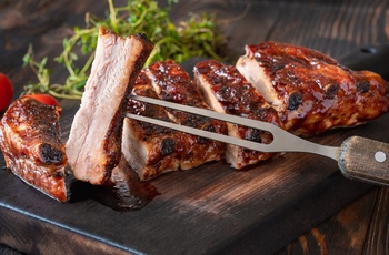 Barbecue pork spare ribs