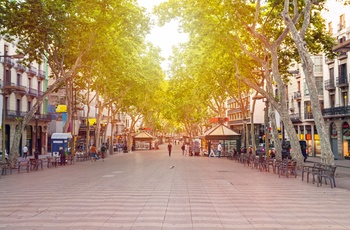 Ramblaen tidlig morgen uden menneskemylderet, Barcelona