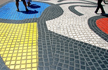 Mosaik på La Rambla i Barcelona