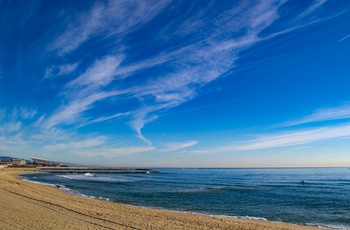 Playa de Bogatell i Barcelona