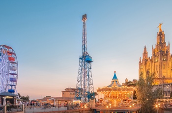 Tibidabo forlystelsespark på bjerget, Barcelona