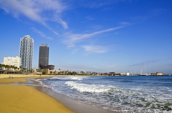 Lækker strand ved Vila Olympica, Barcelona