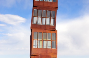 Strandbokse - kunst på Barceloneta Beach, Barcelona