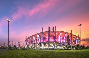 Camp Nou stadium i Barcelona, Spanien