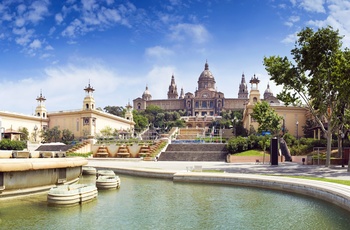 Pladsen foran Museu Nacional d´Art de Catalunya i Barcelona