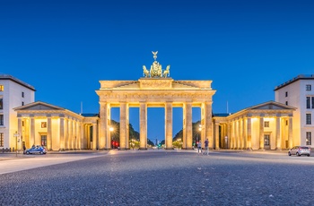 Brandenburger Tor og Pariser Platz i Berlin, Tyskland