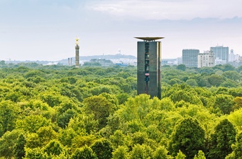 Udsigt over Berlins største park, Tiergarten - Tyskland