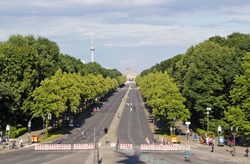 Vej gennem Tiergarten i Berlin, Tyskland