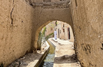 Falaj vandingssystem i Birkat Al Mouz - ruinby i Oman