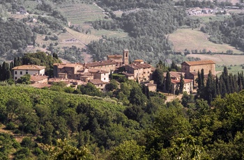 Udsigt til byen Volpaia i Chianti-regionen - Toscana i Italien 5.jpeg