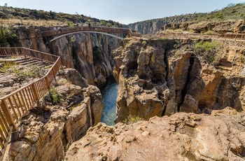 Bourke's Luck Potholes i Mpumalangs-højlandet, markerer starten af Blyde River Canyon, Sydafrika