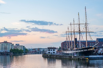 Sejlskibet SS Great Britain i Bristol havn, England