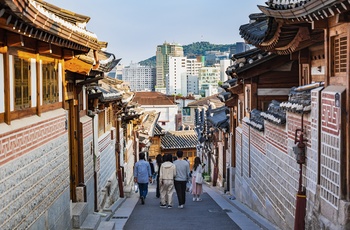 Bukchon Hanok Village i Seoul - Sydkorea