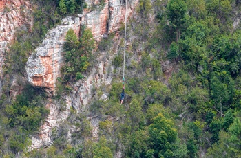 Bungy jumping fra Bloukrans-broen i Sydafrika