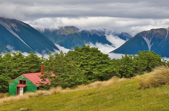 Bushline Hut i Nelson Lakes National Park - New Zealand
