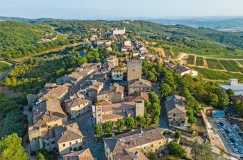 Byen Castellina in Chianti i Toscana - Italien