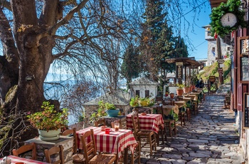 Cafe / taverna i byen Makrinitsa på Pelion-halvøen - Grækenland
