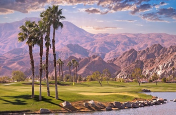Golfbane ved Palm Springs i Californien