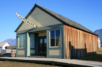 Gammel butik i kulturarvsbyen Fort Steele i British Columbia - Canada